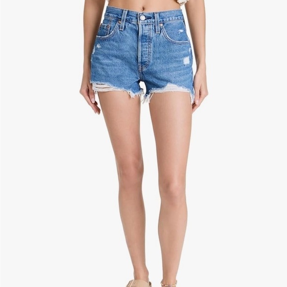 👖 Levi’s 501 Premium Distressed Cutoff Shorts – Size 30 (NWT) - Picture 5 of 13